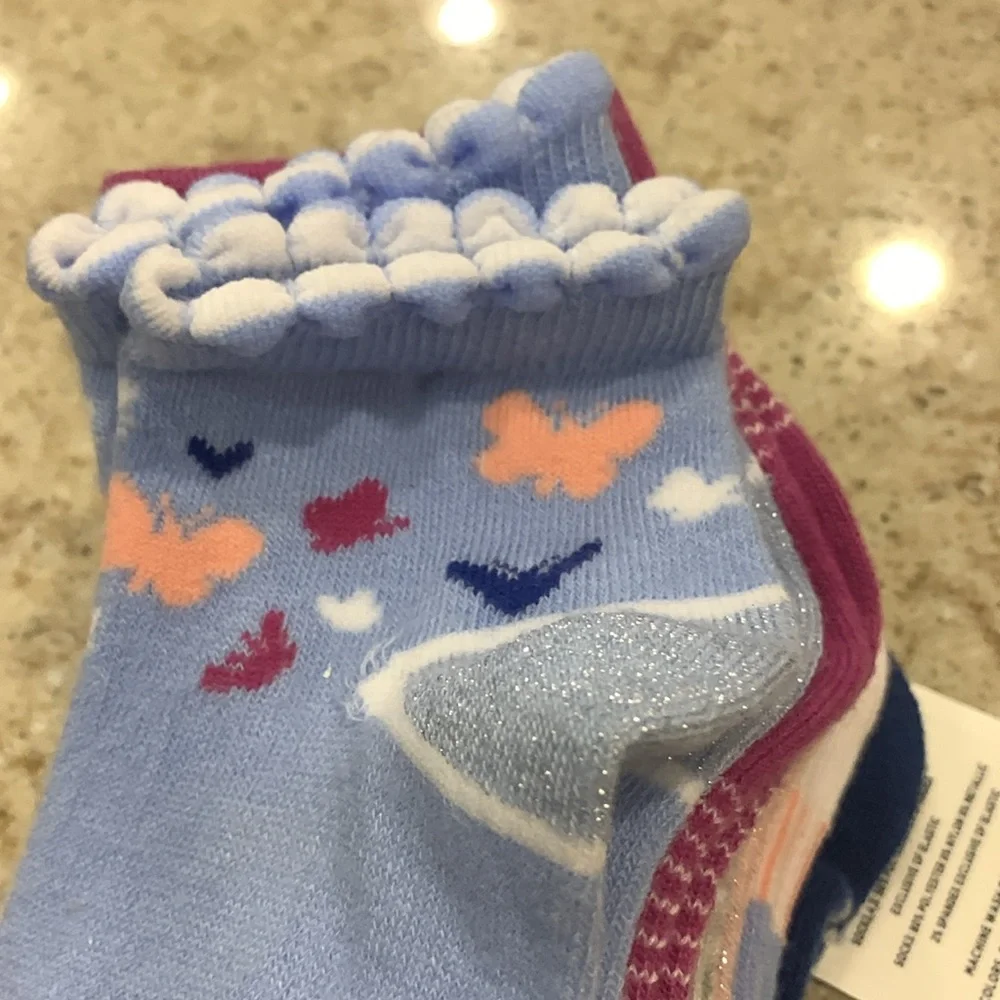 NWT Nordstrom  6-Pack Assorted Quarter Crew Socks Size 10-3